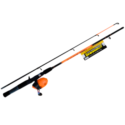 CAÑA HT BLAZE PRO DX NEON SPINCAST COMBO 5′-NEGRO/NARANJA 4 A 10LB