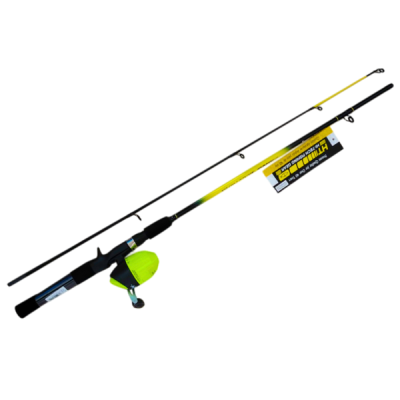 CAÑA HT BLAZE PRO DX NEON SPINCAST COMBO 5′-NEGRO/AMARILLO 4 A 10LB